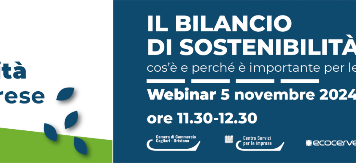 Il Bilancio di sostenibilità ESG – Webinar 5 novembre 2024 ore 11.30
